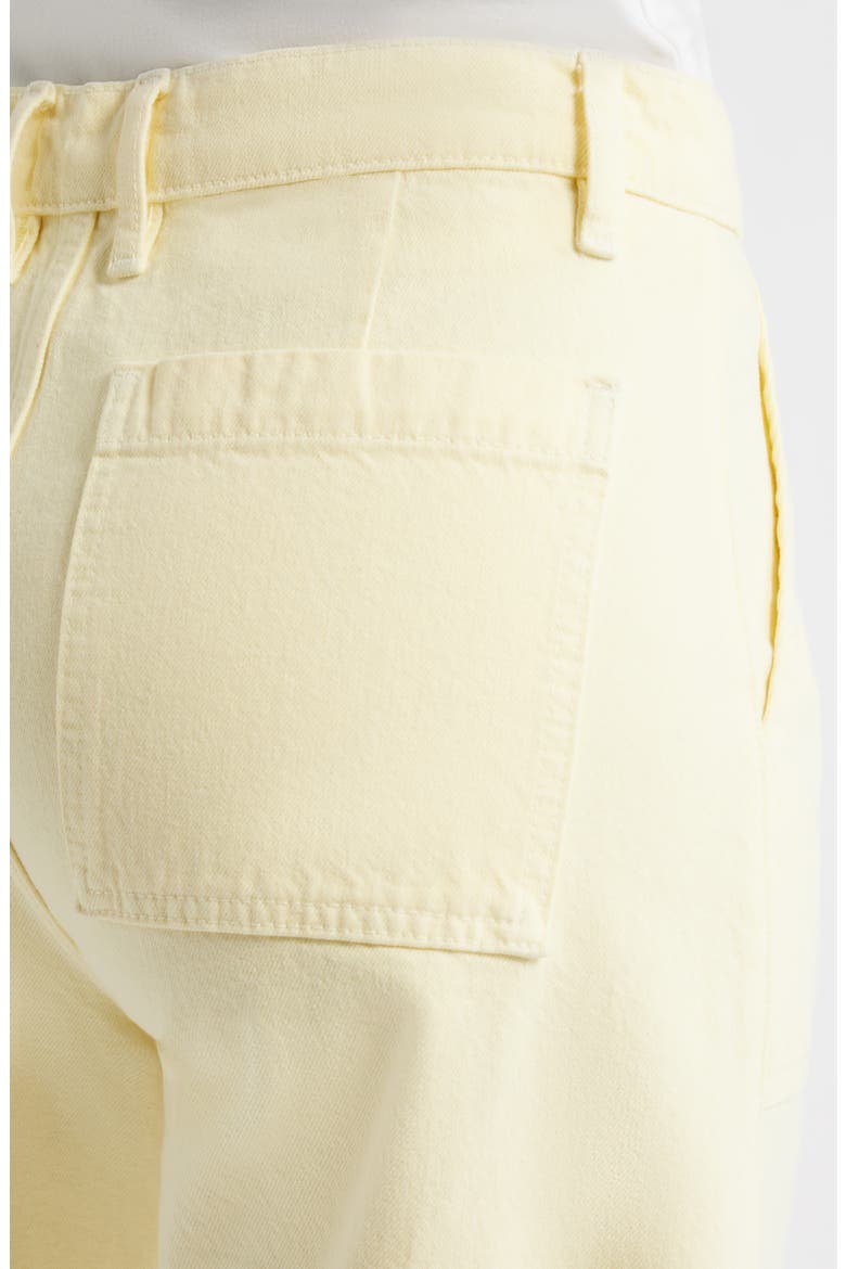 The Bow High Waist Wide Leg Utility Jeans, Alternate, color, LEMON