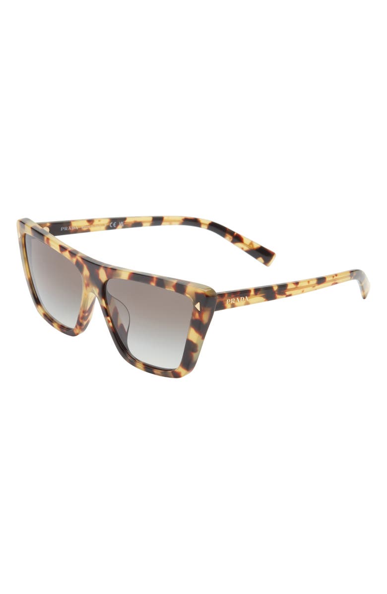 Prada 56mm Gradient Butterfly Sunglasses, Alternate, color, 