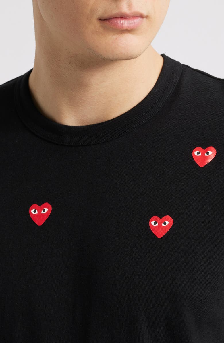 Comme des Garçons PLAY Many Hearts Graphic T-Shirt, Alternate, color, 