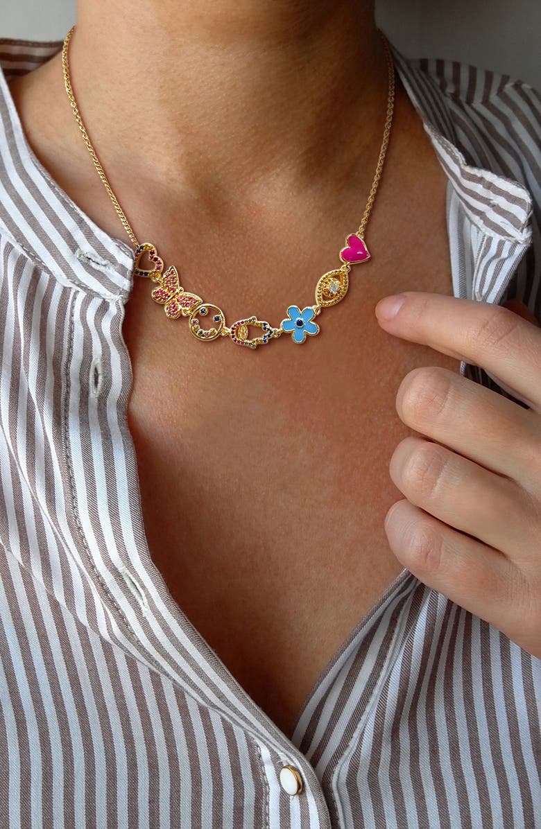 DELMAR Semiprecious Stone Necklace & Bracelet Set, Alternate, color, 