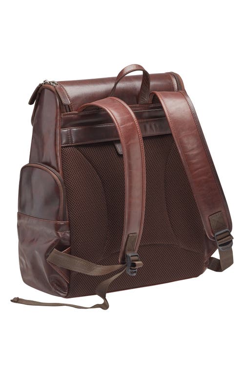 Mancini Rfid 15.6-inch Laptop Backpack In Brown
