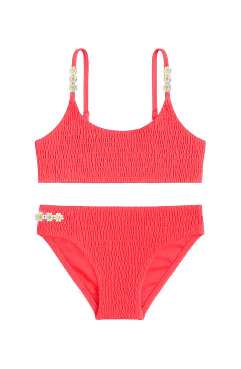 Smocked Two Piece Swimsuit