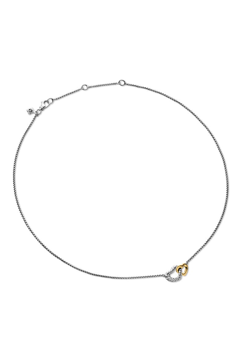 Cable Collectibles® Interlocking Heart Necklace, Alternate, color, SILVER