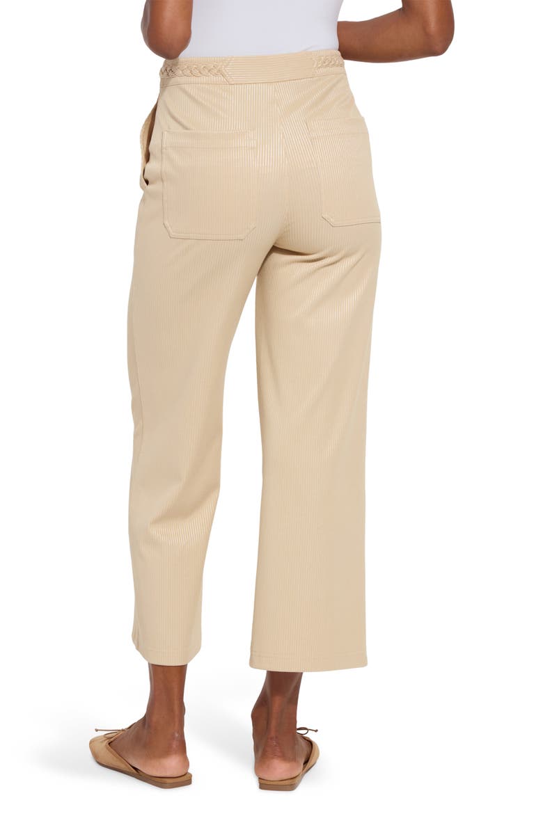 Hayes Braided Crop Wide Leg Pants, Alternate, color, RAFFIA SHEEN LINE