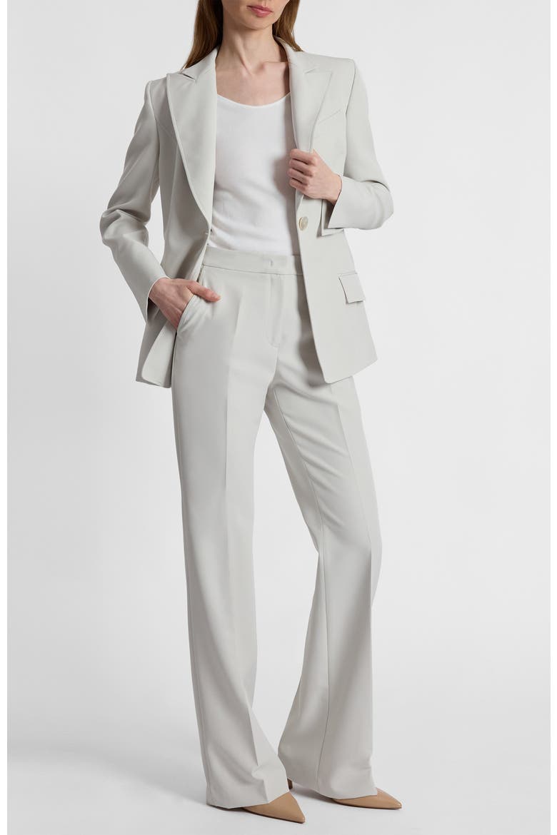 Jess Crepe Single Button Jacket, Alternate, color, ASH