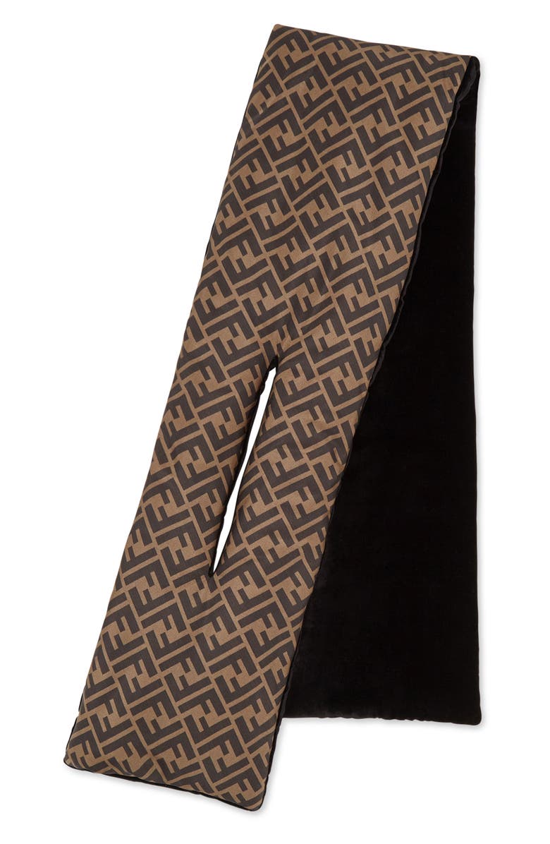 Fendi Logo Velvet Back Pull Through Scarf, Main, color, 