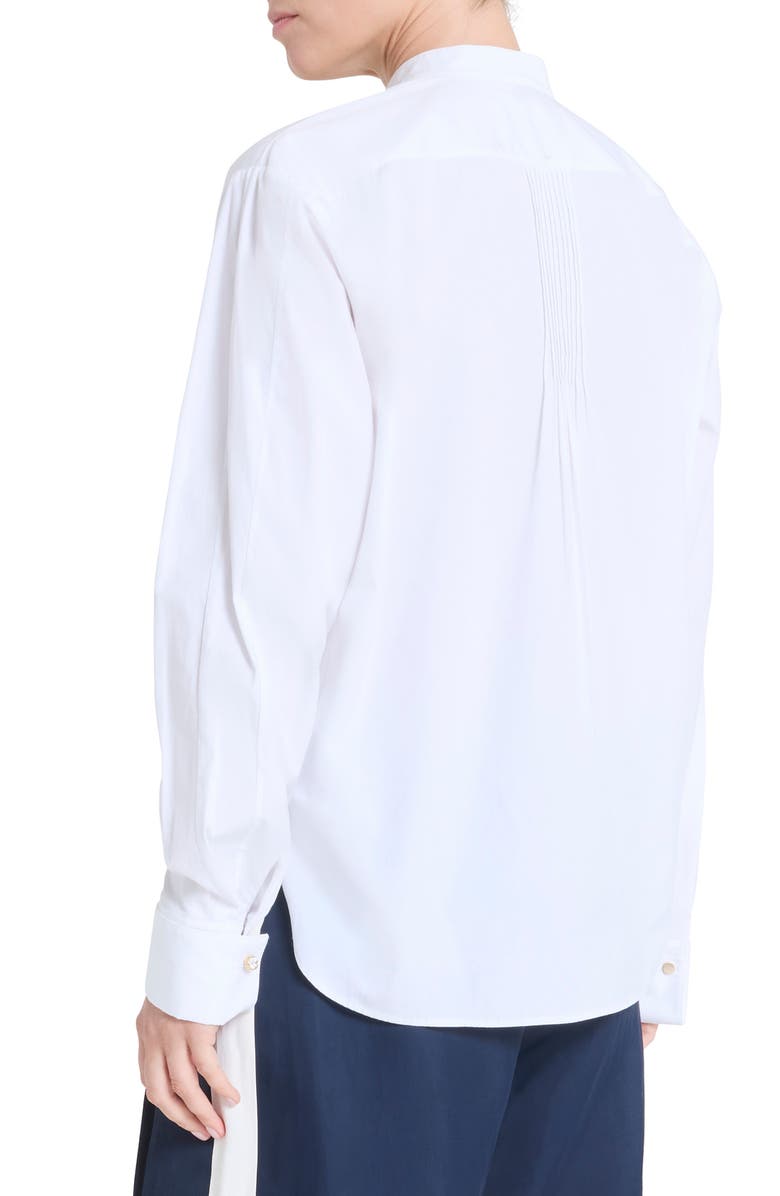 TWP Painter Pintuck Cotton Shirt, Alternate, color, White