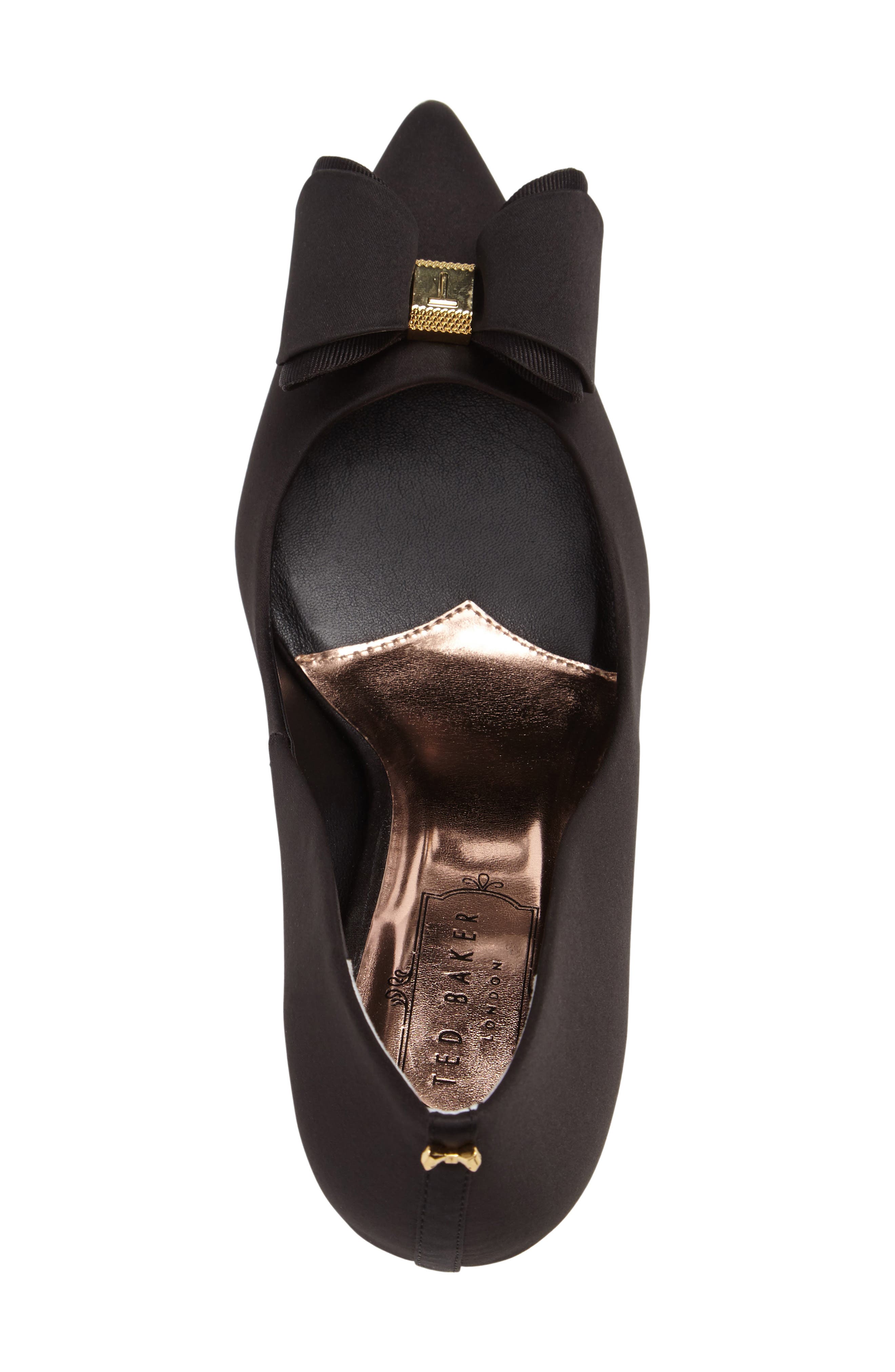 Azeline Bow Pump, Alternate, color, BLACK FABRIC