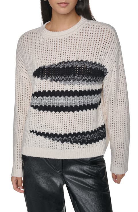 Intarsia Open Stitch Sweater