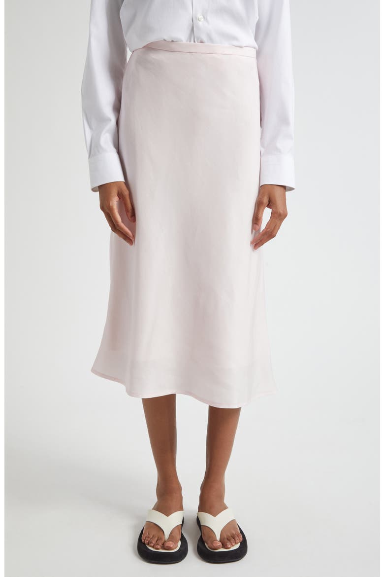 Bias Cut Midi Skirt, Main, color, PINK DUSTY LIGHT