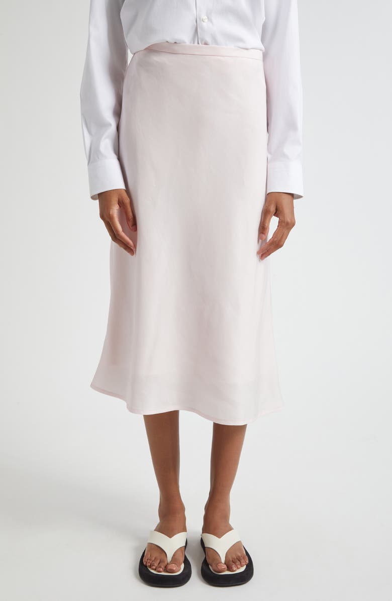 COS Bias Cut Midi Skirt, Main, color, Pink Dusty Light