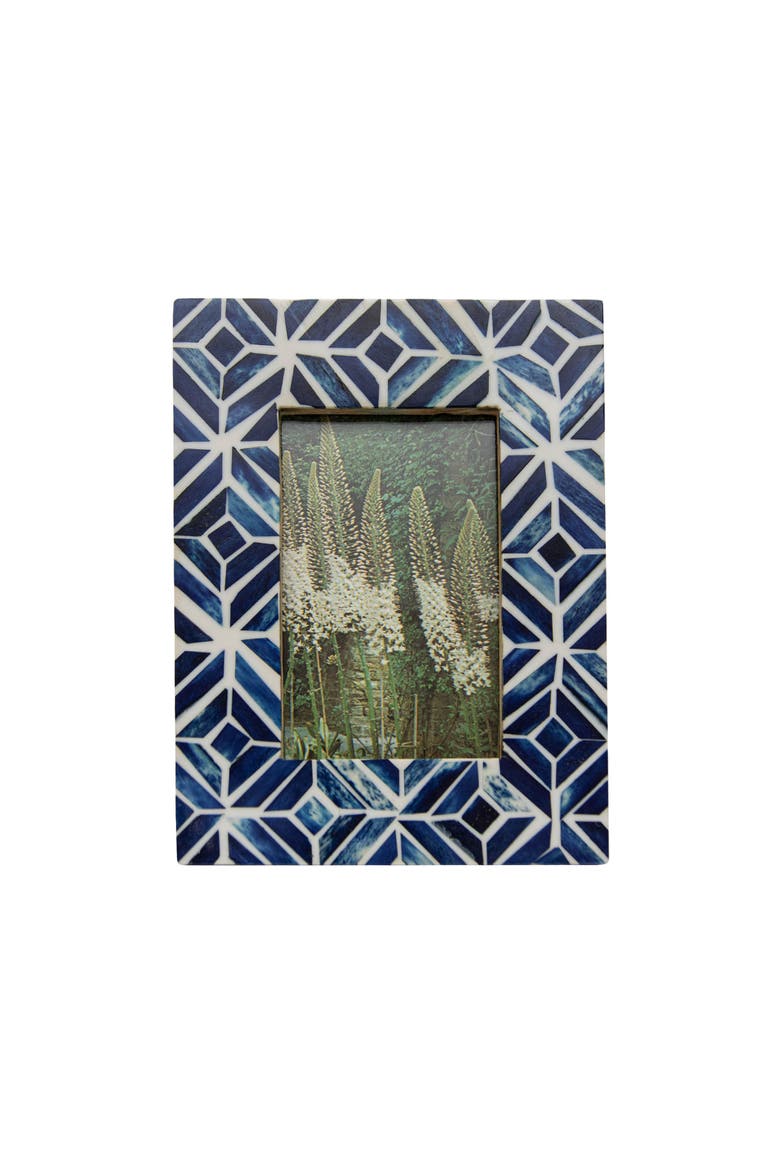 4x6 Celestina Blue Wood Picture Frame, Main, color, Blue