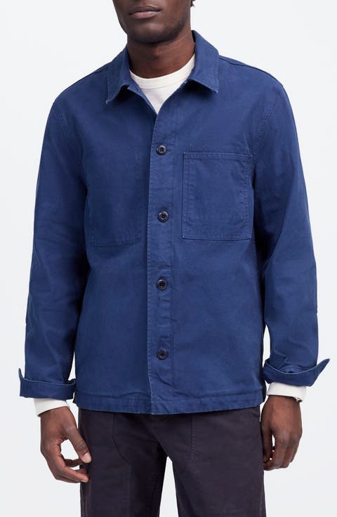 Overshirt in Garment-Dyed Canvas