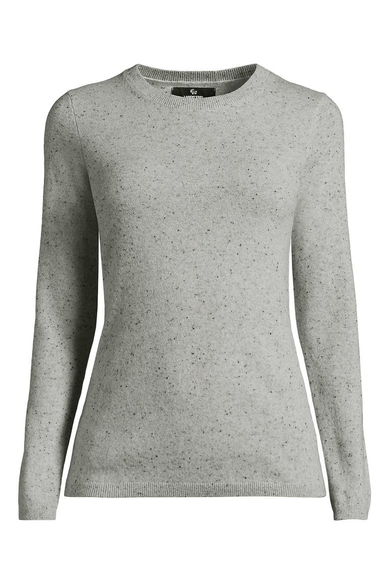 Cashmere Sweater, Alternate, color, Gray/Black Donegal