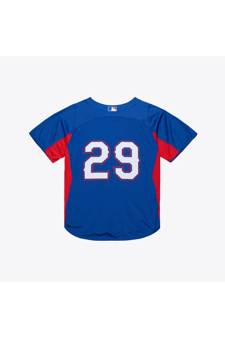 Men's Mitchell & Ness Adrian Beltre Royal Texas Rangers Cooperstown Mesh Batting Practice Button-Up Jersey, Alternate, color, Royal