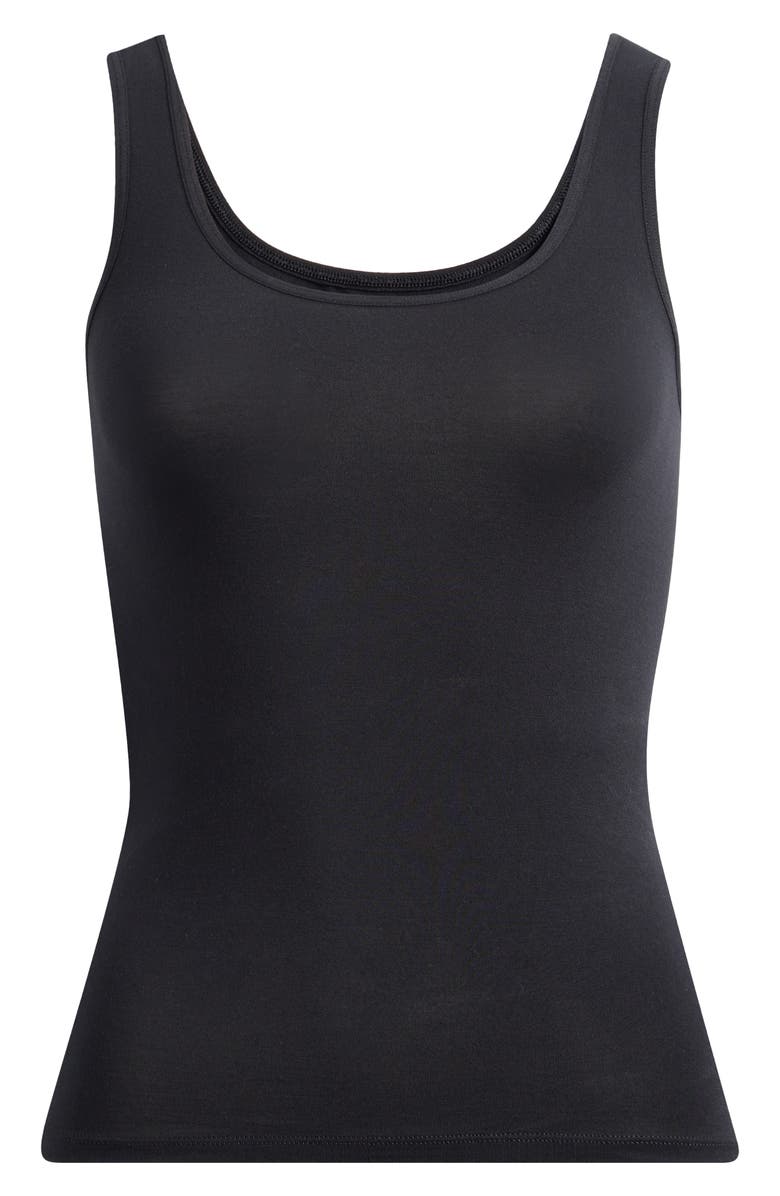 Nordstrom Seamless Square Neck Tank, Main, color, Black