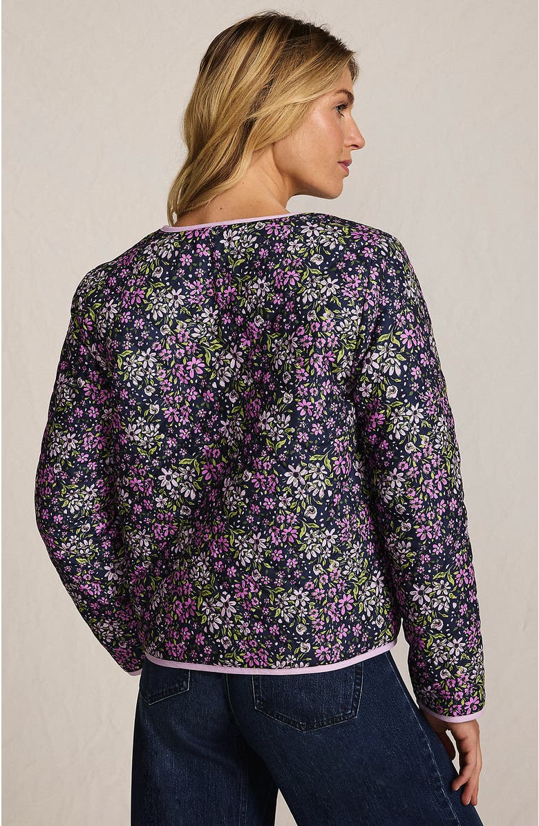 Lands' End Quilted Reversible Jacket, Alternate, color, Floral/Purple/Ivory