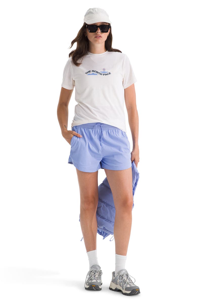 The North Face Aphrodite Arise Performance Shorts, Alternate, color, Periwinkle Glow