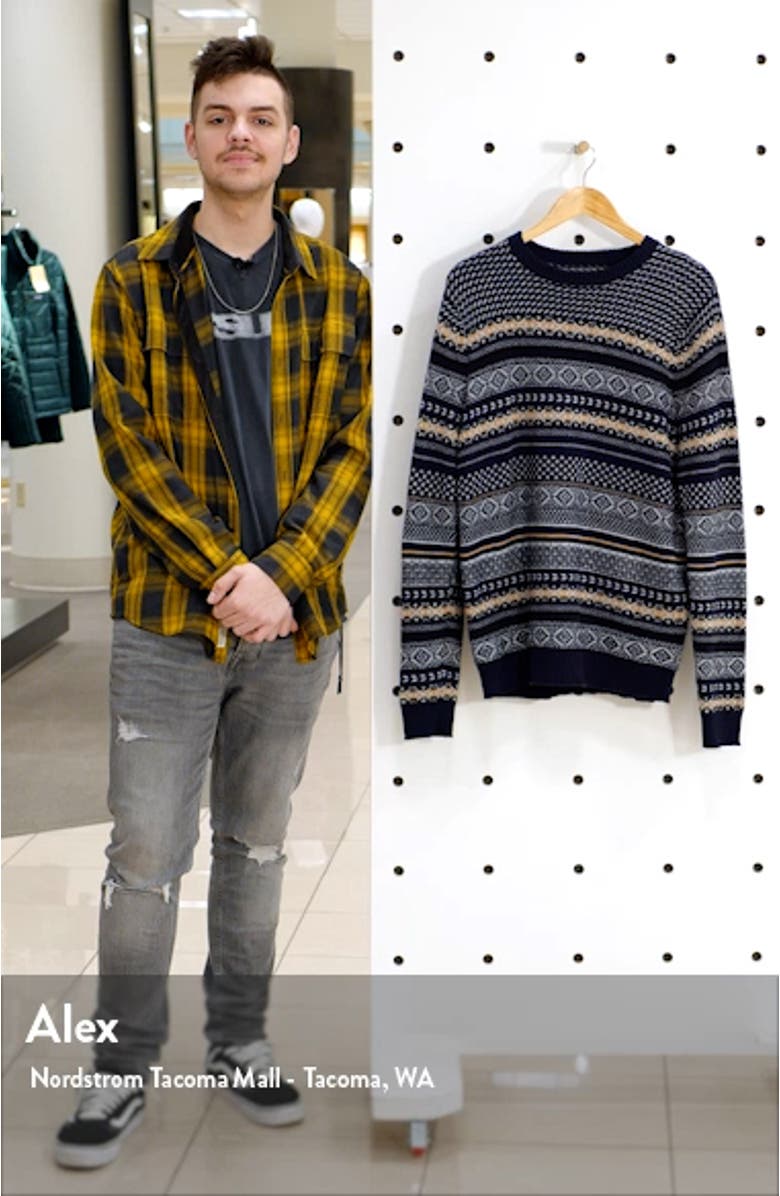 Fair Isle Crewneck Sweater, sales video thumbnail