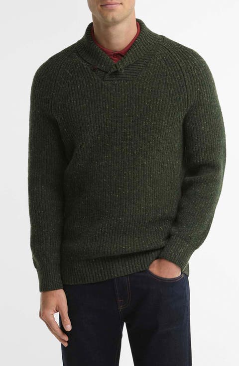 Essential Fleck Shawl Collar Sweater