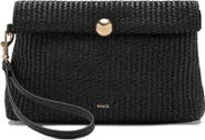 MANGO Woven Flap Wristlet