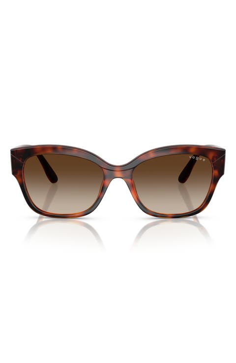 55mm Polarized Gradient Butterfly Sunglasses