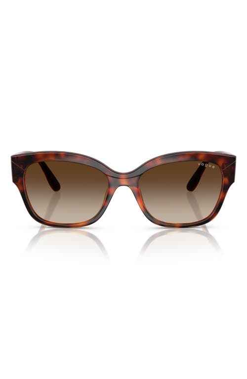 Vogue 55mm Polarized Gradient Butterfly Sunglasses In Brown