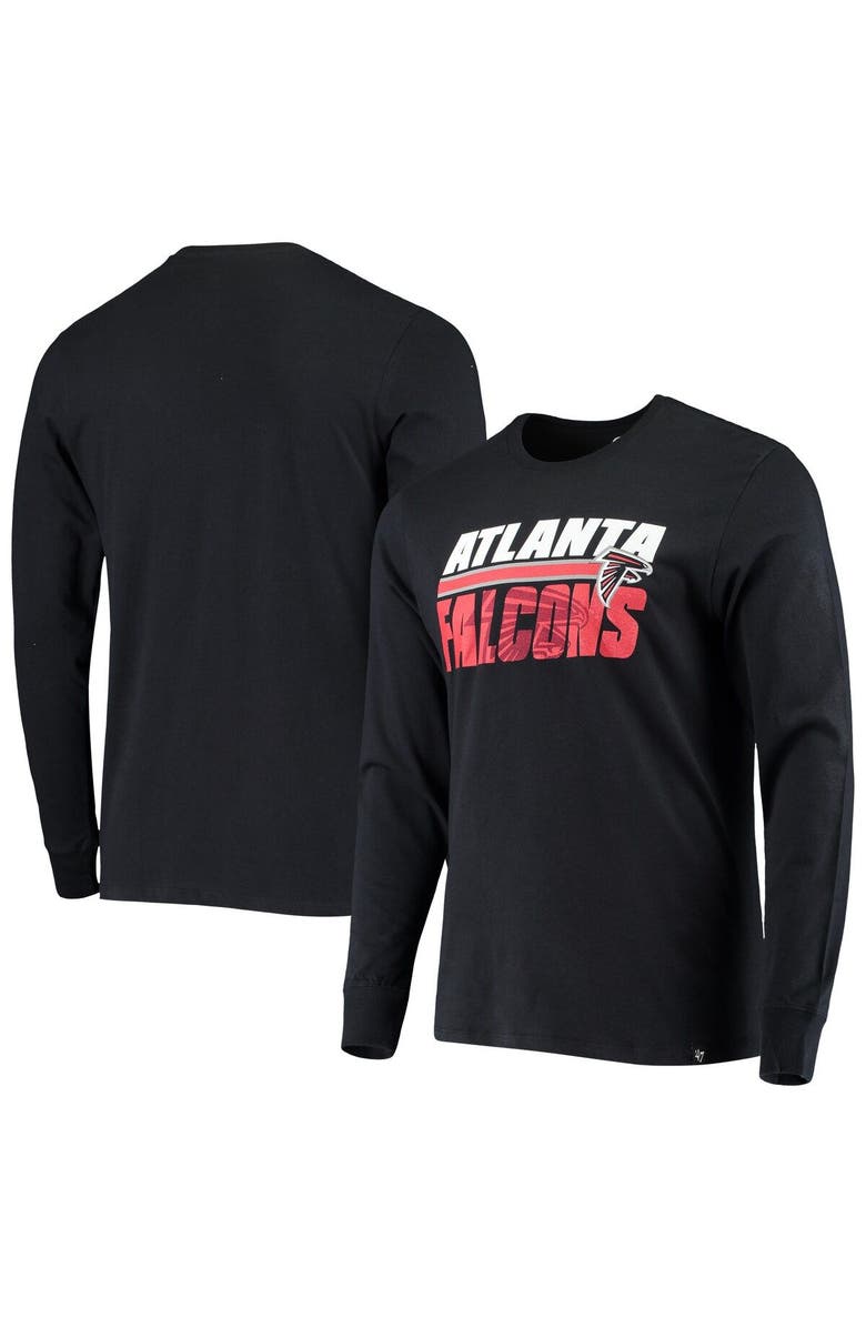 '47 Men's '47 Black Atlanta Falcons Shadow Long Sleeve T-Shirt, Main, color, 