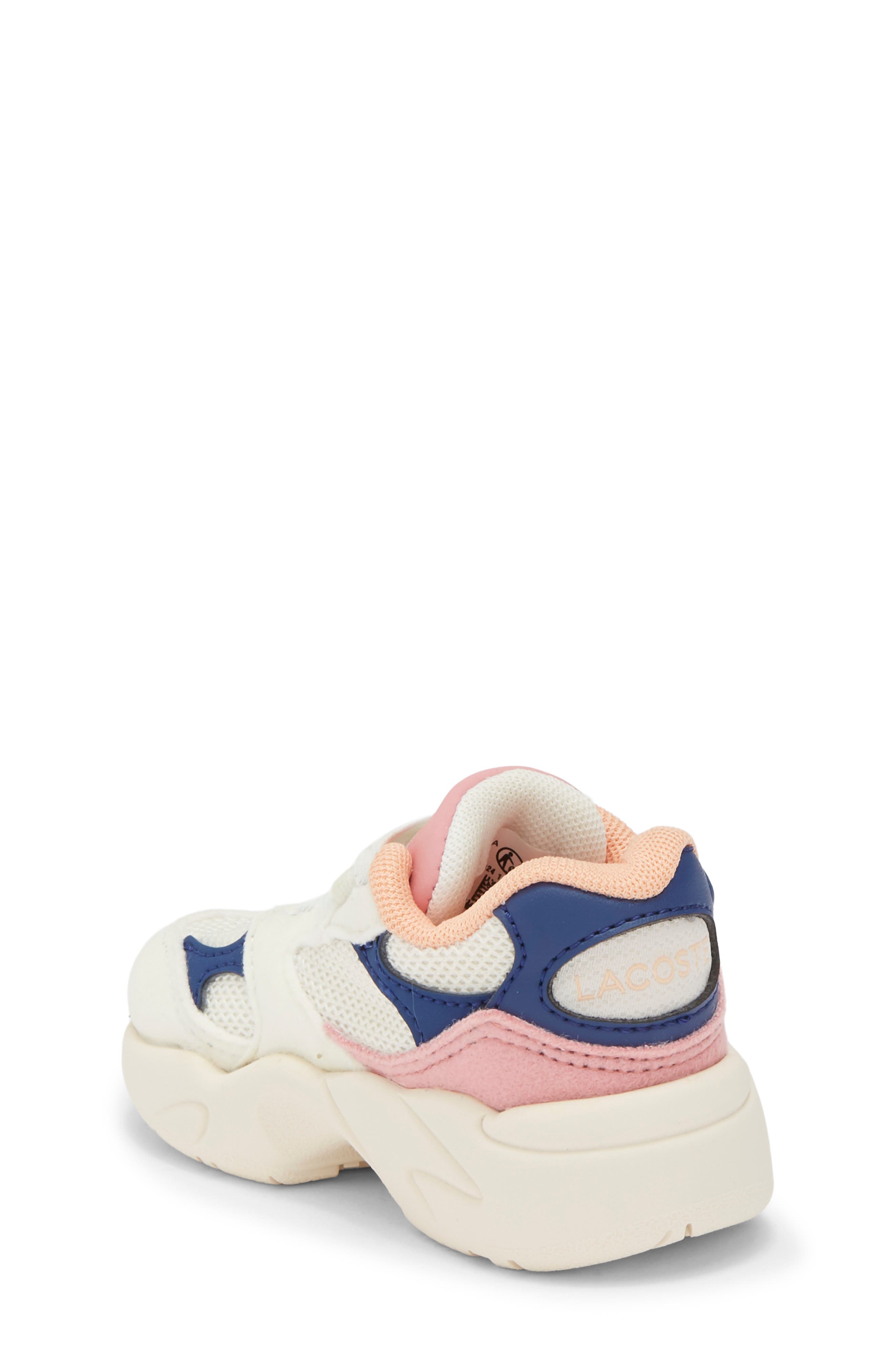 Lacoste Kids' Storm 96 2K Sneaker, Alternate, color, Off White/ Pink