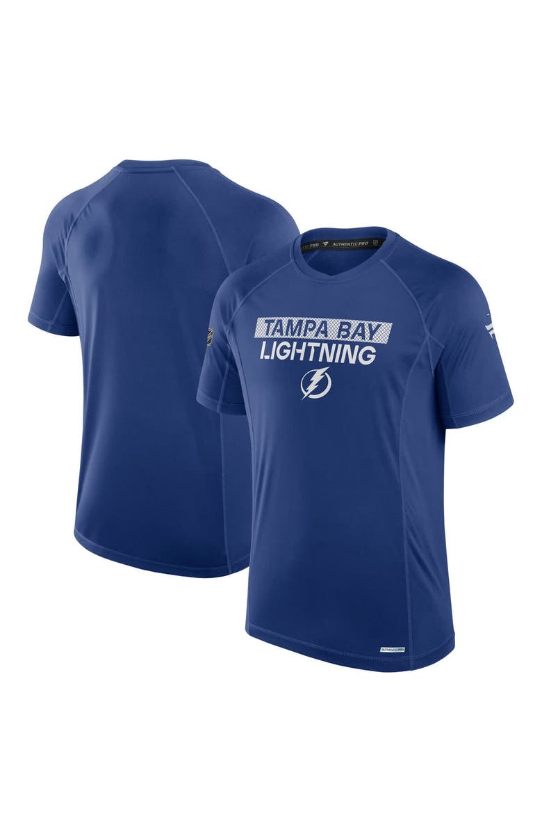 FANATICS Men's Fanatics Blue Tampa Bay Lightning Authentic Pro Rink Tech T-Shirt, Main, color, 