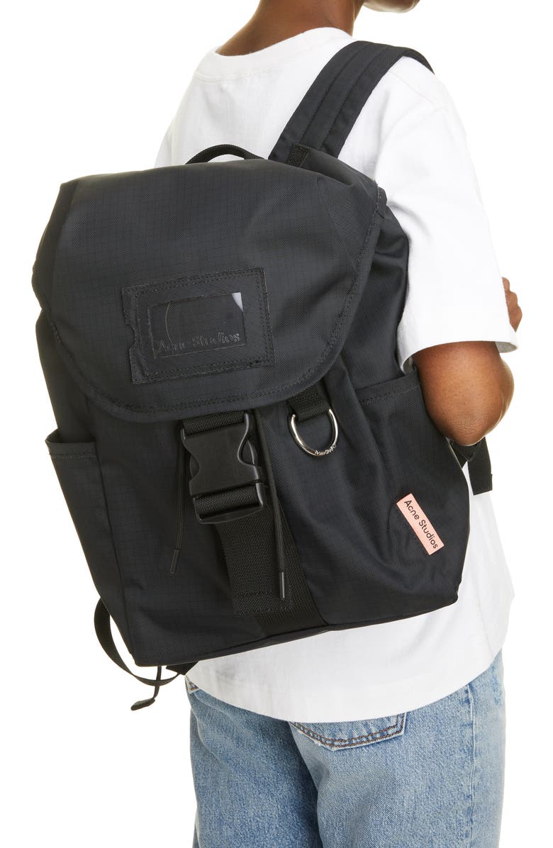 Acne Studios Post Ripstop Backpack, Alternate, color,