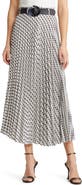 NIKKI LUND Brit Print Pleated Maxi Skirt