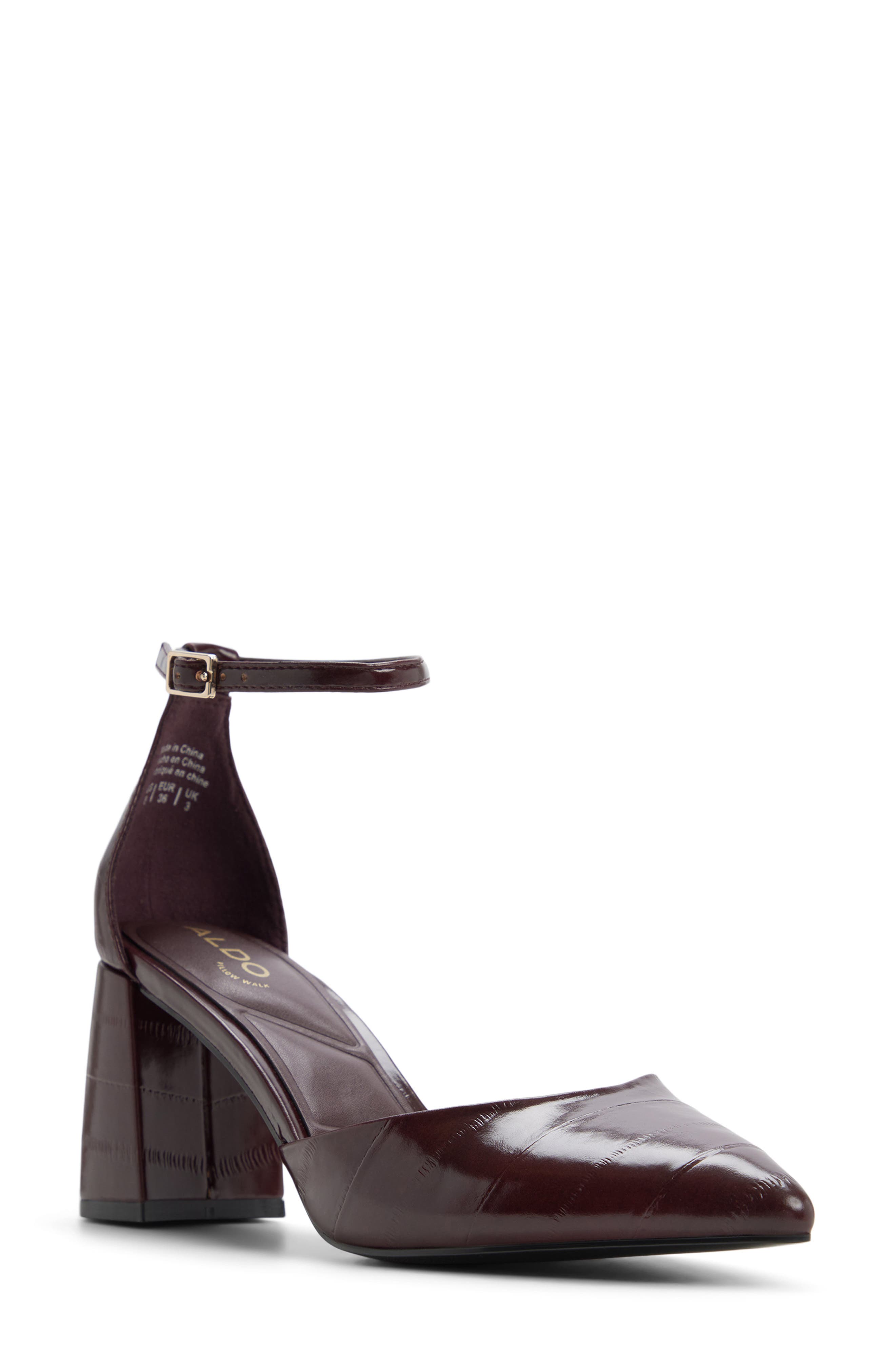 Jan Ankle Strap Pointed Toe Pump, Main, color, OPEN RED