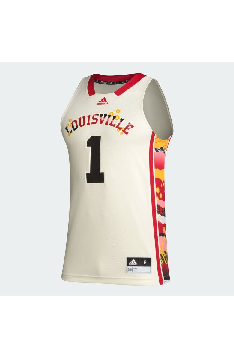 adidas Men's adidas #1 Khaki Louisville Cardinals Honoring Black Excellence Basketball Jersey, Alternate, color, Khaki