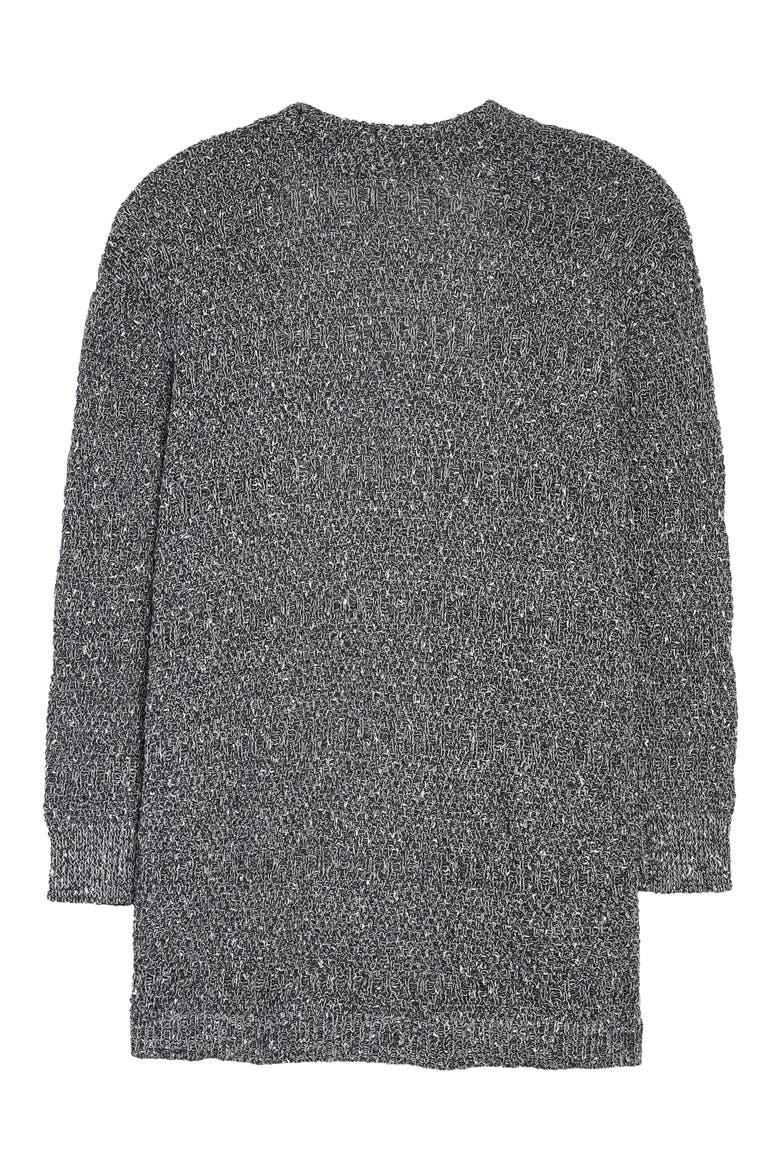 Marl Texture Cardigan, Alternate, color, NAVY- IVORY MARL