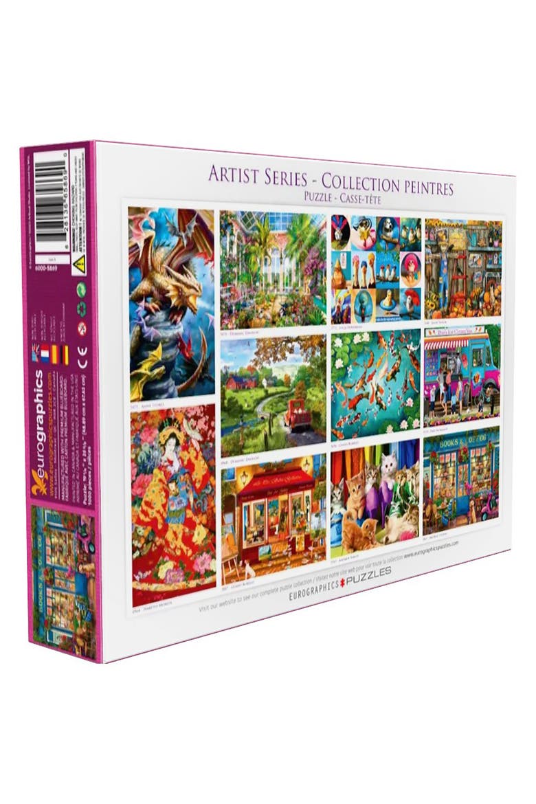 Books and Coffee 1000 Piece Puzzle, Alternate, color, Multicolored