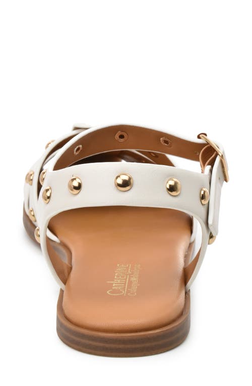 Catherine Catherine Malandrino Studded Fisherman Sandal In Bone