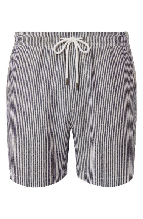 Linen Blend Pull-On Shorts