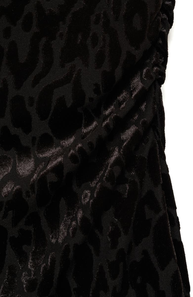 MANGO Leopard Devoré Velvet Minidress, Alternate, color, 