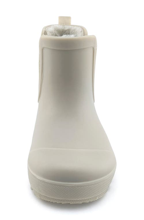 Bearpaw Kids' Shortie Rain Boot With Faux Fur Lining In White