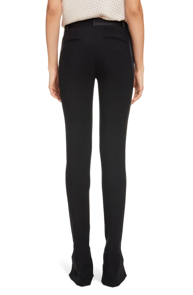 Victoria Beckham Split Hem Skinny Tuxedo Pants, Alternate, color, 