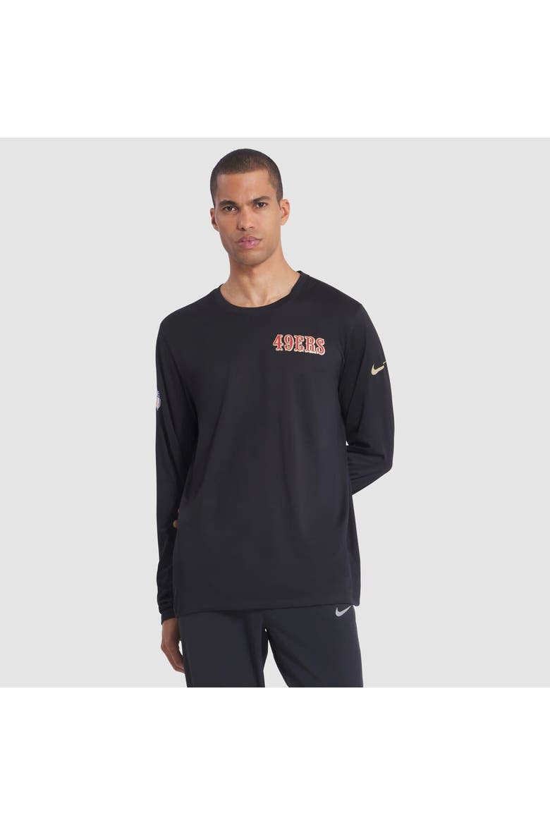 Men's Nike Black San Francisco 49ers 2025 Rivalries Collection Sideline Legend Dri-FIT Long Sleeve T-Shirt, Main, color, Black