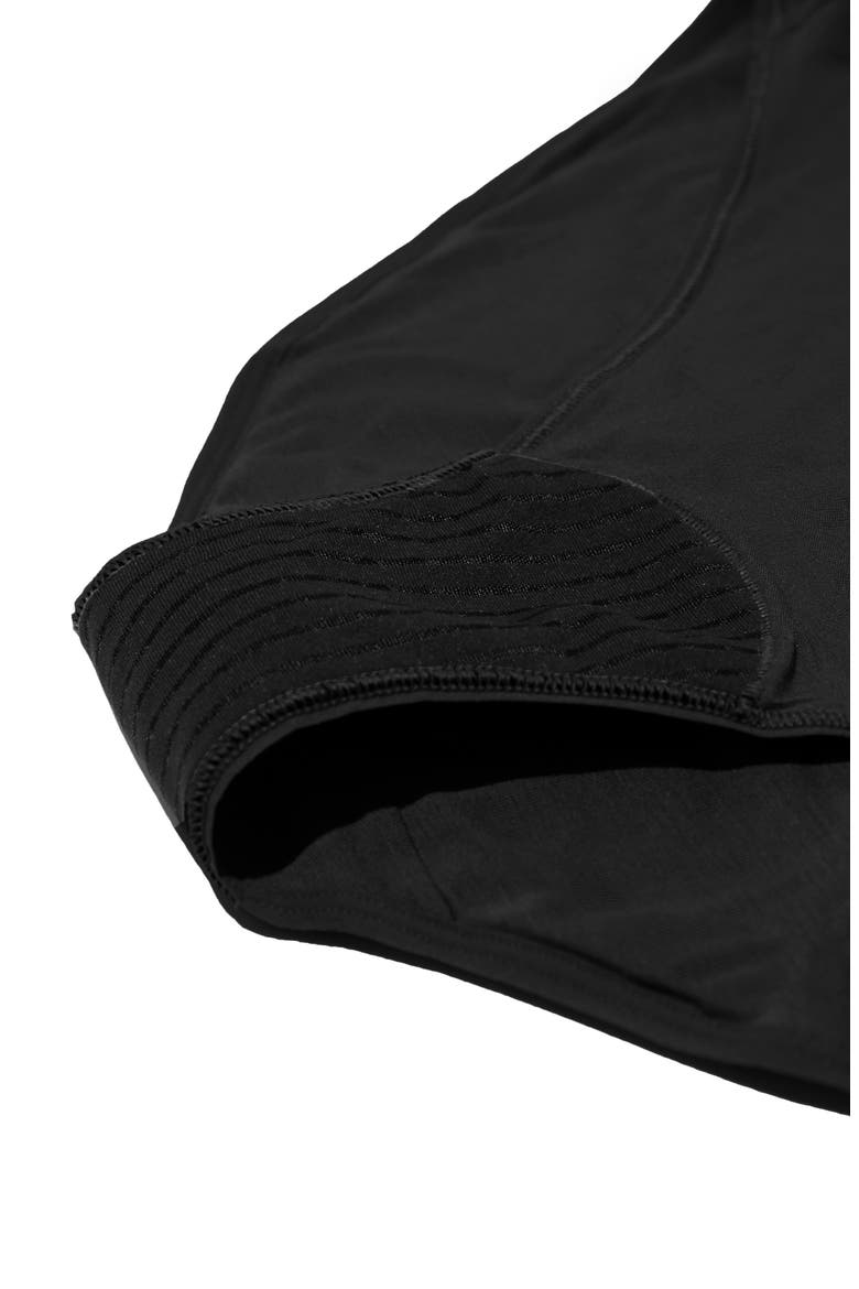 Period & Leakproof Regular Absorbency Comfort Bikini, Alternate, color, BLACK