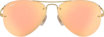 Ray ban rimless aviator sunglasses deals