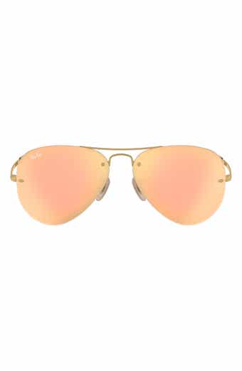 59mm Semi Rimless Aviator Sunglasses