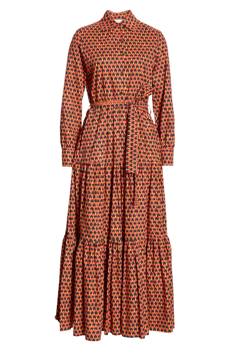 La DoubleJ Bellini Print Poplin Maxi Dress, Alternate, color,