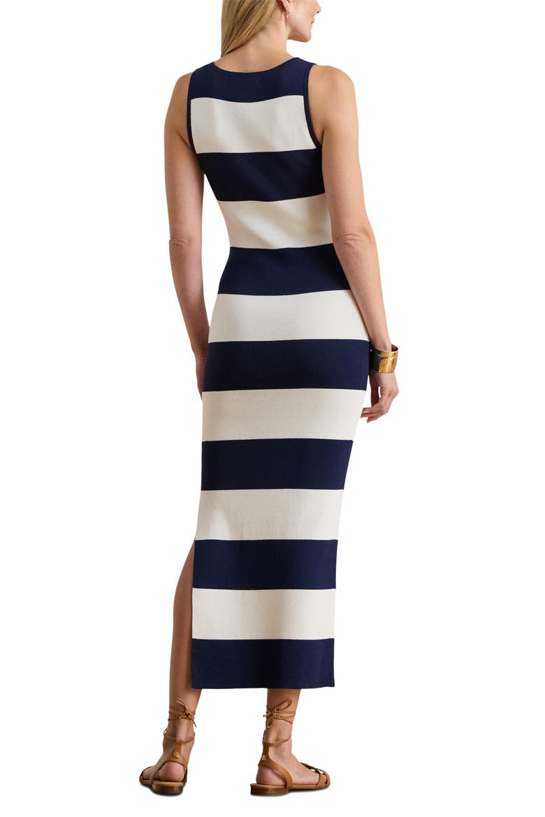 Lauren Ralph Lauren Stripe Midi Tank Dress (Women)