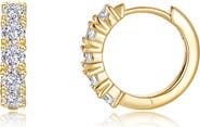 Lafonn Bella Pavé Simulated Diamond Huggie Hoop Earrings
