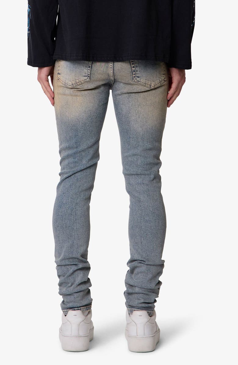 mnml Slashed Skinny Denim Jeans, Alternate, color,