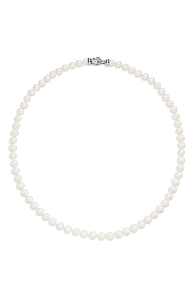 David Yurman Pearl Necklace with Diamonds, Alternate, color, 